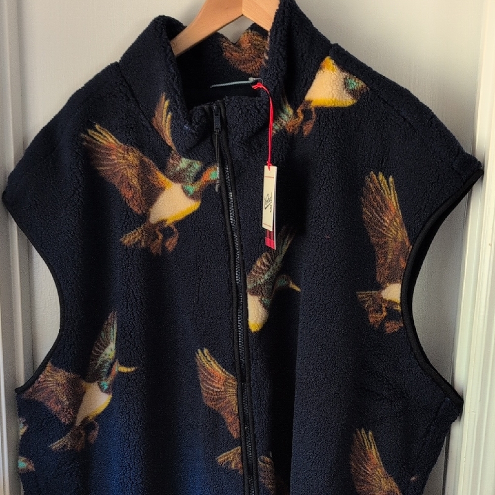 Target x Woolrich Dark Blue Vest with Vibrant Bird Motif